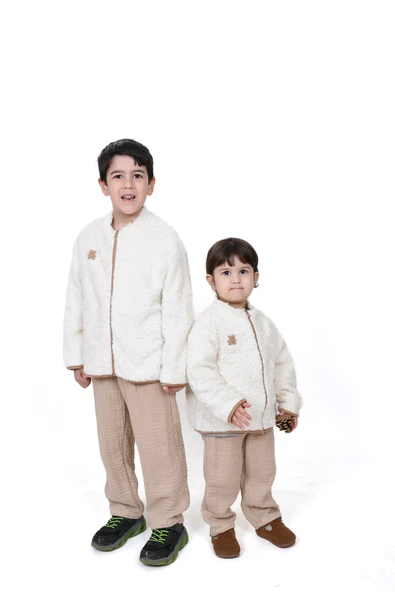 Organik Pamuk ve Müslin Astarla Konforlu Çocuk Ceketi - 2
