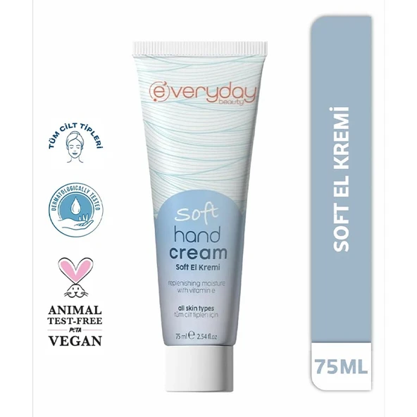 Everyday Beauty Soft El Kremi 75 ml Ipeksi Yumuşaklık ve Yatıştırıcı Etki ürün görseli 1