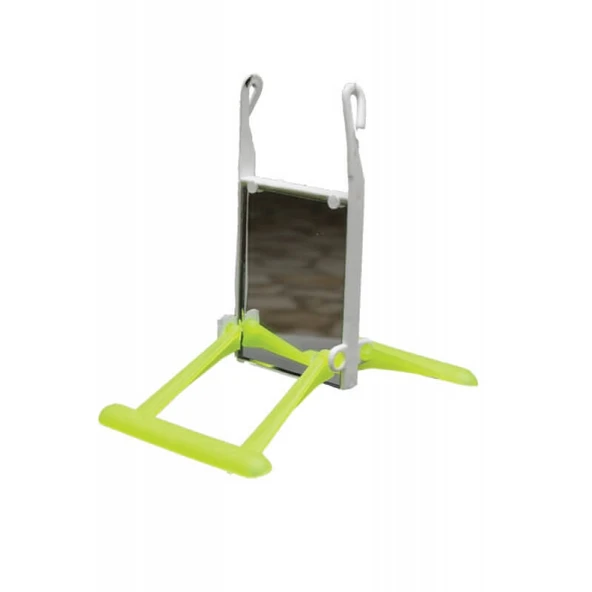 Kardelen Aynalı Tünekli Dikdörtgen Kuş Salıncağı 8*12*13 cm ürün görseli