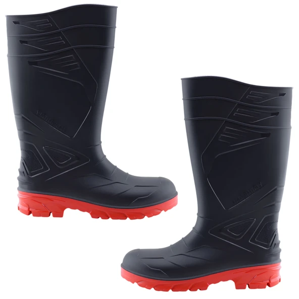 Uzun Çizme İş Güvenlik Çizmesi Numara 41 İnşaat Tarım Bahçe Kimya Petrol Çiftilik Gaz 36 cm - 9