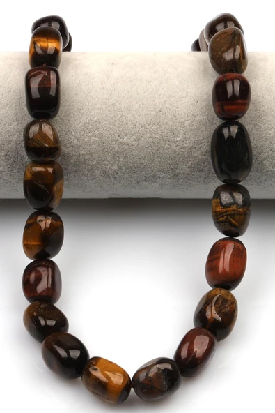 Kaplan Gözü Doğal Taş Dizi 13 x 17 mm Şekilsiz Kesim - Resim 2