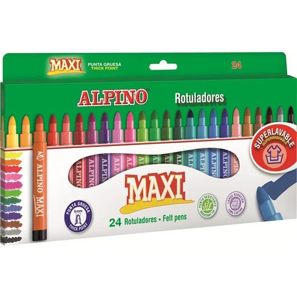 Alpino Keçeli Boya Kalemi Maxi 24 LÜ AR000007 - 1