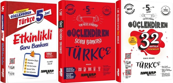 Ankara 2025 5. Sınıf Türkçe Güçlendiren Soru + Etkinlik + Haftalık Seti 3 Kitap Güncel Müfredat ürün görseli