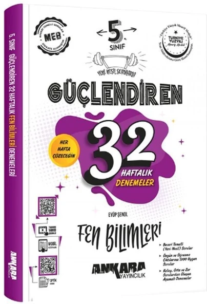 Ankara 2025 5. Sınıf Fen Bilimleri Güçlendiren 32 Haftalık Deneme Güncel Müfredat