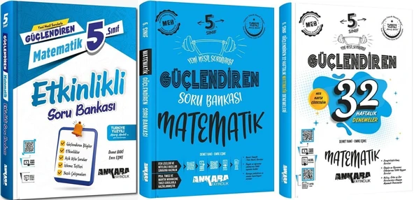 Ankara 2025 5. Sınıf Matematik Güçlendiren Soru + Etkinlik + Haftalık Seti 3 Kitap Güncel Müfredat