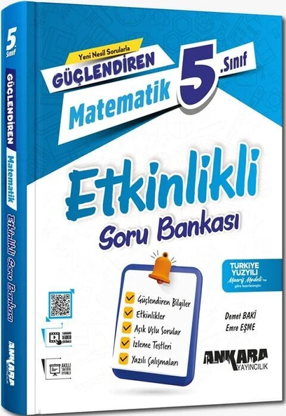 Ankara 2025 5. Sınıf Matematik Güçlendiren Etkinlikli Soru Bankası Güncel Müfredat
