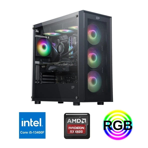 INTEL İ5 13400F RX6600 16G 500GB SSD OYUN BİLGİSAYARI