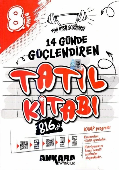 Ankara 2025 8. Sınıf 14 Günde Güçlendiren Tatil Kitabı