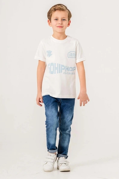 Çizgili Desenli Uzun Kol 3 Parça Erkek Çocuk Gömlekli Takım - 3