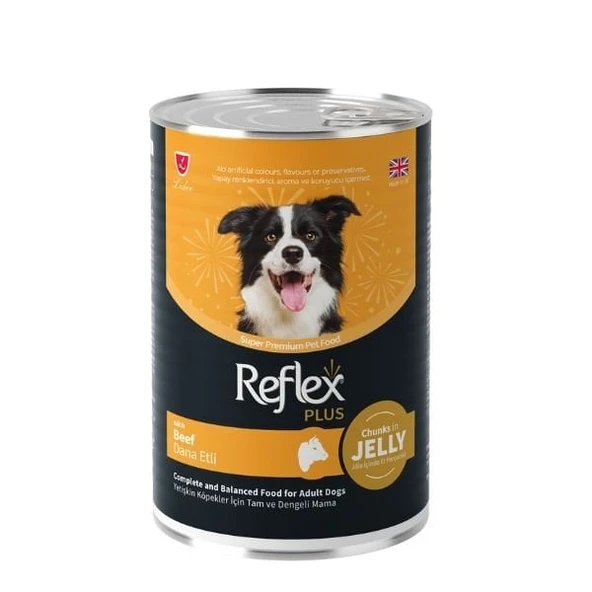 Reflex Plus Jöle İçinde Dana Etli Yetişkin Konserve Köpek Maması 400 Gr