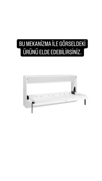 MODAMOB Akıllı Mobilya Yatay Açılır Ahşap Kasa Duvar Yatağı Mekanizması (Kendi Duvar Yatağını Yap) - 3
