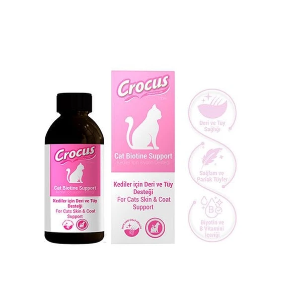 Crocus Kedi Deri ve Tüy Sağlığı Destekleyici Damla 100 Ml