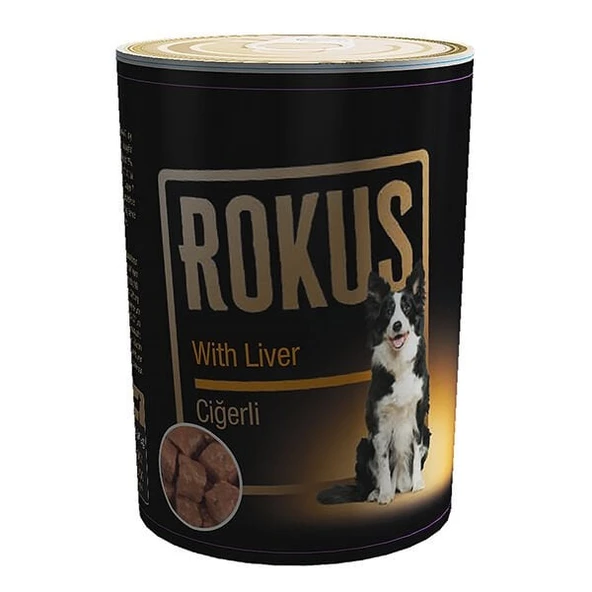 Rokus Ciğerli Yetişkin Konserve Köpek Maması 410 Gr