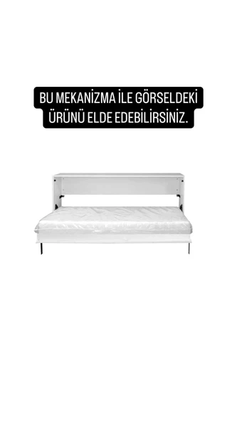 MODAMOB Akıllı Mobilya Yatay Açılır Ahşap Kasa Duvar Yatağı Mekanizması (Kendi Duvar Yatağını Yap) - 2