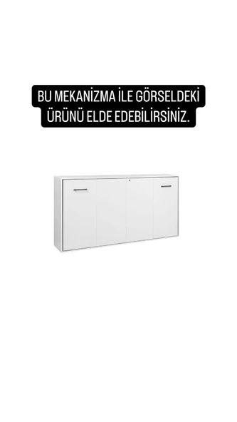 MODAMOB Akıllı Mobilya Yatay Açılır Ahşap Kasa Duvar Yatağı Mekanizması (Kendi Duvar Yatağını Yap) - 4