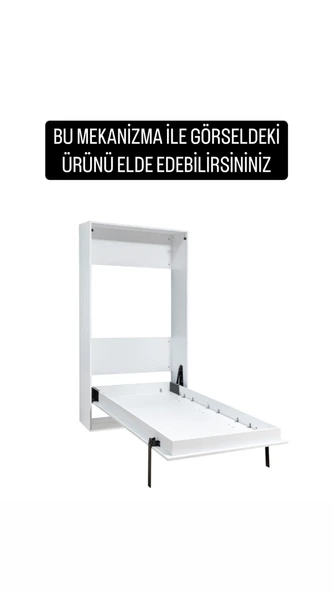MODAMOB Akıllı Mobilya Dikey Açılır Ahşap Kasa Duvar Yatağı Mekanizması (KENDİ DUVAR YATAĞINI YAP) - 5