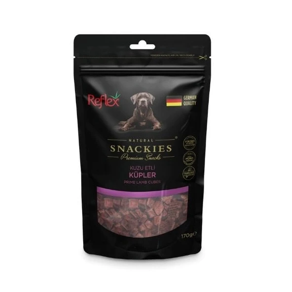 Reflex Snackies Natural Kuzu Etli Küp Tahılsız Köpek Ödül Maması 80 Gr