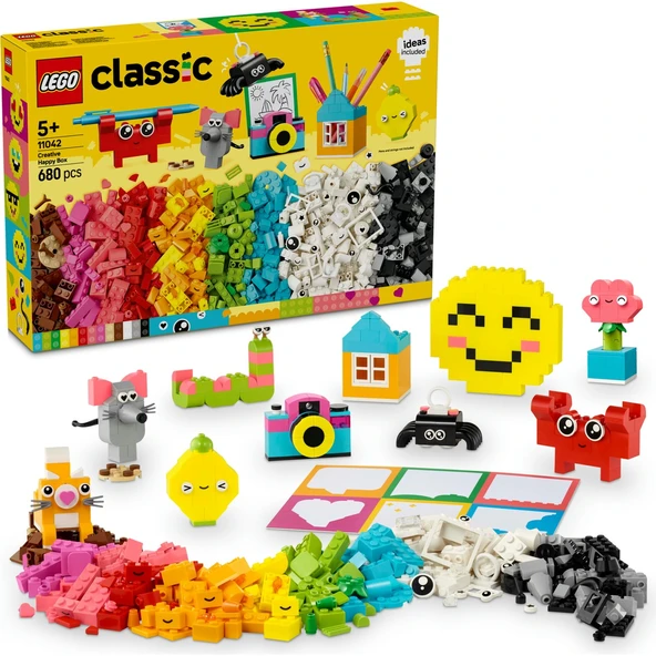 Lego Classic Yaratıcı Mutlu Kutu 11042 - 5 Yaş ve Üzeri Oyuncak Yapım Seti (680 Parça)