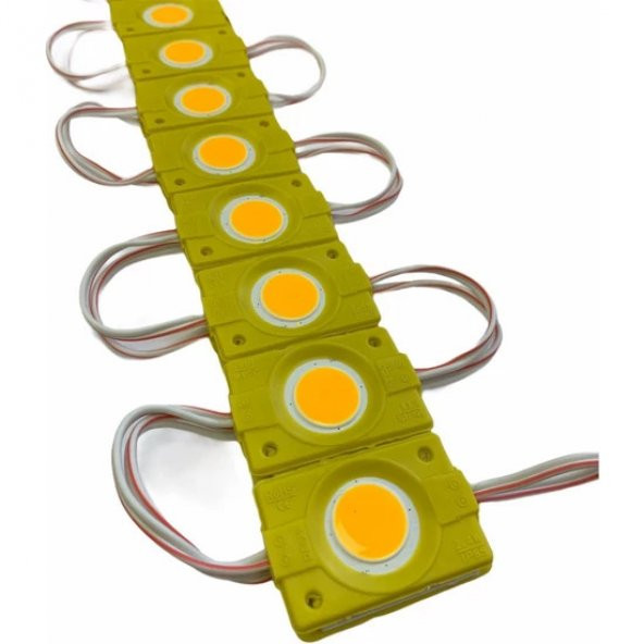 Sarı 2.4W Tekli Kare LED Modül 20 Adet Depo Tabela Reklam