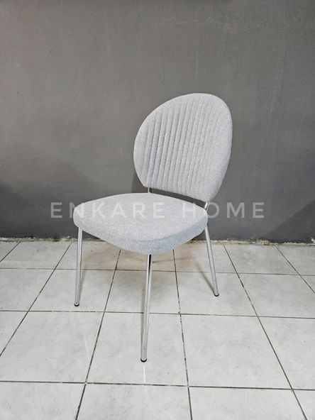 Enkare Midye Sandalye 6 Adet - Gri