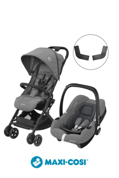 Maxi-Cosi Lara2-Cabriofix I-Size Tek Elle Katlanabilen Ultra Kompakt Seyahat Sistem Bebek Arabası Select Grey