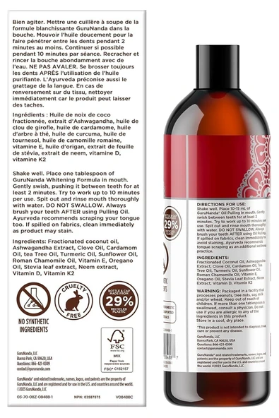 GuruNanda Coconut + Cinnamon Ağız Bakım Suyu 237ML - 2