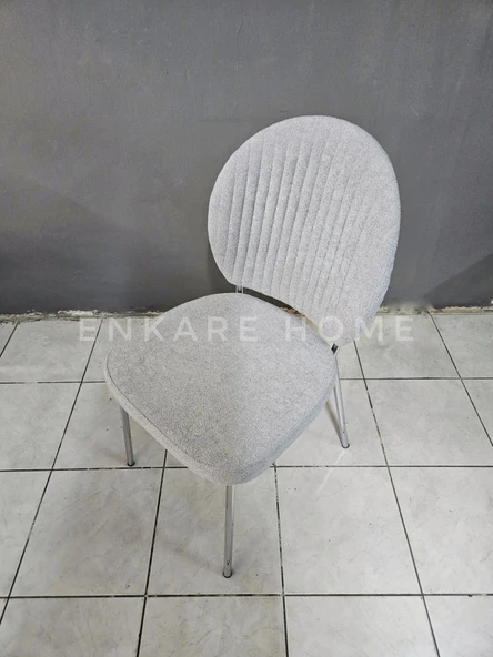 Enkare Midye Sandalye 6 Adet - Gri - 2