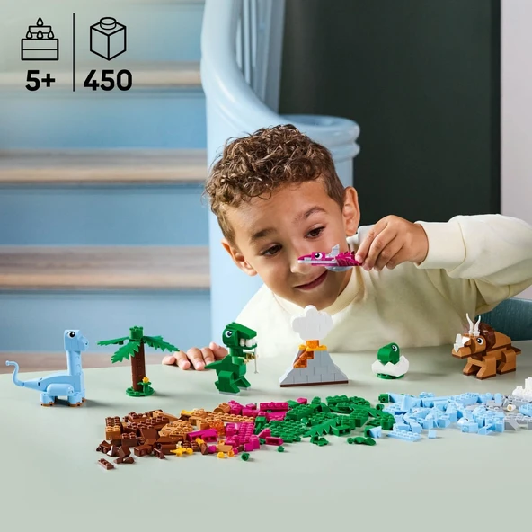 Lego Classic Yaratıcı Dinozorlar 11041 - 5 Yaş ve Üzeri Yapım Seti (450 Parça) - Resim 5