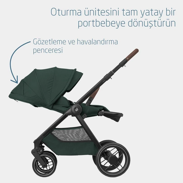 Maxi-Cosi Oxford-Pebble 360 Pro Çift Yönlü Seyahat Sistem Bebek Arabası Twillic Green - 6