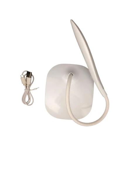 Pilli Ledli Masa Lambası 3 Kademeli Okuma Işığı Çalışma Lambası Beyaz Işık Usb Kablolu - 6