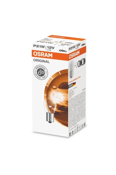 7506 P21w 93 Sinyal Stop Ampul 12v 21w 10 Adet Tek Duy Düz - 2