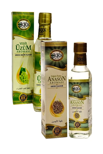 Anason Aroması 250 ml Yeşil Üzüm Aroması 250 ml Cam Şişe