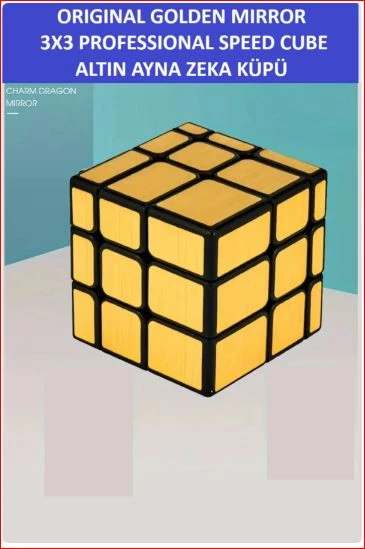 ZETCONCEPT 3X3 GOLDEN MIRROR AYNA KÜP -Zeka Küpü - Profesyonel Speed Cube - Sabır Küpü - 4