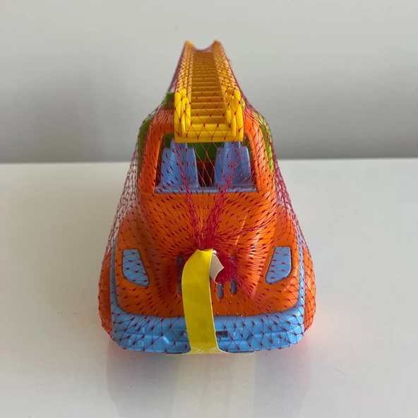 Renkli İtfaiye Arabası | Merdivenli Araba | 21x14 Cm | Mavi Su Dünyası - 3