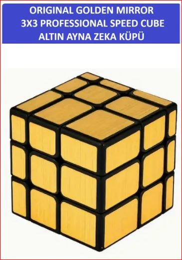 ZETCONCEPT 3X3 GOLDEN MIRROR AYNA KÜP -Zeka Küpü - Profesyonel Speed Cube - Sabır Küpü