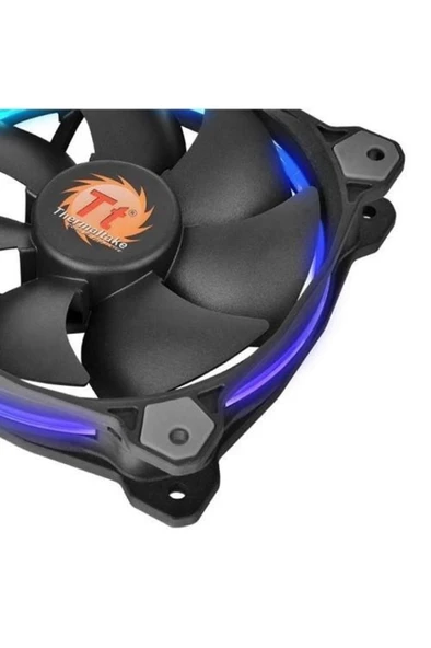 THERMALTAKE 120mm Riing 12 Led Cl-f042-pl12sw-a 3pin Siyah Kasa Fanı