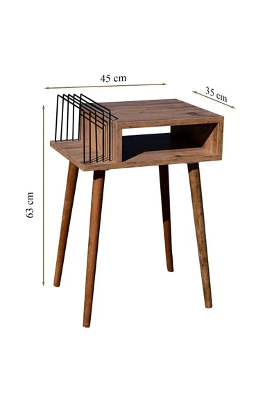 AKIS HOME Plak Ve Pikap Sehpası Metal Siyah - 2