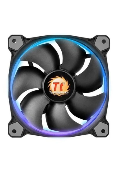 THERMALTAKE 120mm Riing 12 Led Cl-f042-pl12sw-a 3pin Siyah Kasa Fanı - 2
