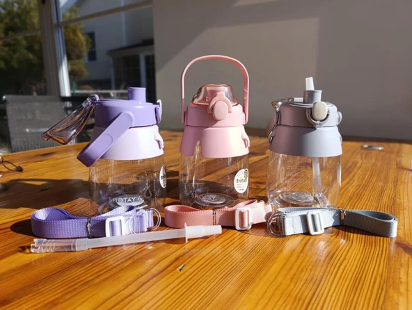 Shotay Hippo Tritan Su Matarası Pembe 1050Ml - 8