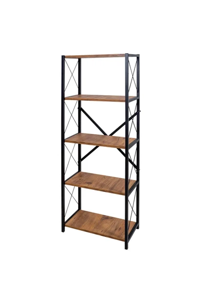 AKIS HOME 5 Raflı Metal Ayaklı Dekoratif Kitaplık - 3