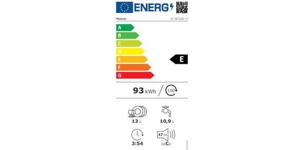 Hoover HI 3E7L0S-17 5 Programlı Tam Entegre Ankastre Bulaşık Makinesi 13 Kişilik - 4