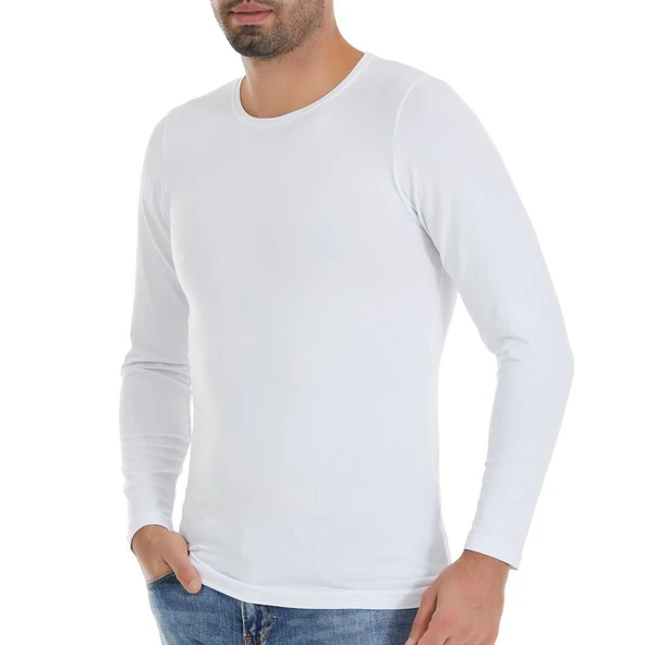 3 Adet Yıldız Erkek Modal Uzun Kollu Fanila Atlet Beyaz 385