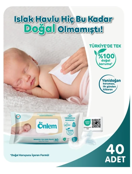 ÖNLEM Yenidoğan ve Hassas Bakım Islak Havlu 3 x 40 ( 120 Adet ) - 3
