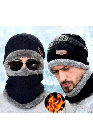 kış şapkalar örgü bere erkekler kadife şapka mercan polar eşarp açık sürme şapka sıcak kalınlaşma - 4