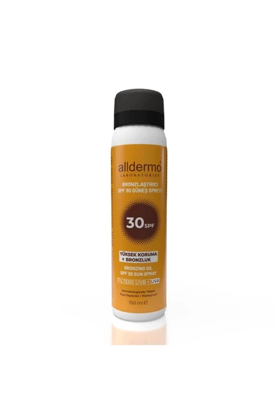 ALLDERMO Bronzlaştırıcı Güneş Spreyi Spf30 150 ml