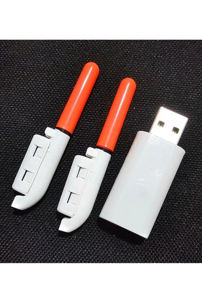 SAZAN YEMLEME OLTA KAMIŞ IŞIK çubuğu şarj edilebilir pille su geçirmez l gece balıkçılığı - 7