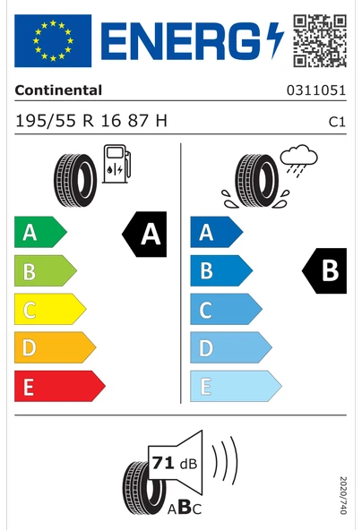 Continental EcoContact 6 195/55R16 87H Yaz Lastiği - 2025 - 3
