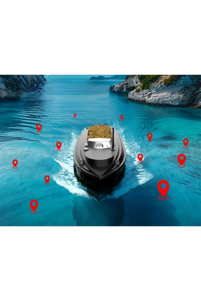 SAZAN YEMLEME (TEKNE VE BOTU)Flytec yeni V030 RC balık yemi teknesi GPS uzaktan kumandalı olta atıcı - 3