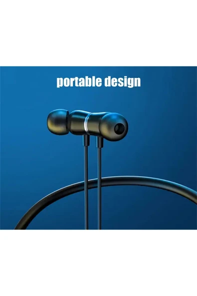 Kablosuz kulaklıklar V5.1 Bluetooth kulaklık bas Stereo kablosuz boyundan kulaklık gürültü azaltma - 3