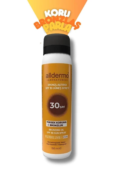 ALLDERMO Bronzlaştırıcı Güneş Spreyi Spf30 150 ml - 2